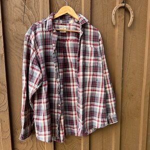 RedHead Red and Gray Plaid Casual Shirt